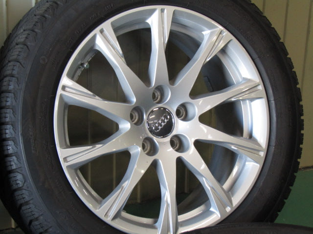 溝ありミシュラン付き・アウディ・A4・A4アバント【ホイール】アウディ　8W系　A4純正　10スポークデザイン【タイヤ】ミシュラン　Xアイススノー（保土ヶ谷本店）