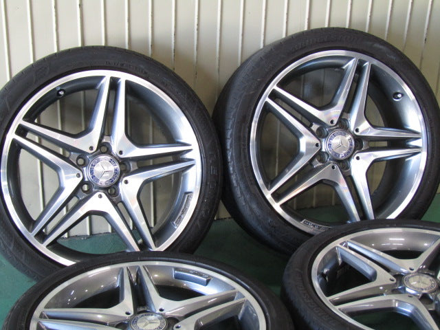 人気デザイン・Aクラス・W176・Bクラス・W246・CLAクラス・C117・X117【ホイール】メルセデスベンツ　W176　Aクラス　A180スポーツ純正　AMG5スポーク【タイヤ】MINERVA（ミネルバ）F205（保土ヶ谷本店）
