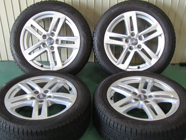 ガリキズ無しの美品・アウディ・A4・A4アバント【ホイール】アウディ　8W系　A4純正　5ダブルスポークデザイン【タイヤ】ピレリ　アイスゼロアシンメトリコ（保土ヶ谷本店）