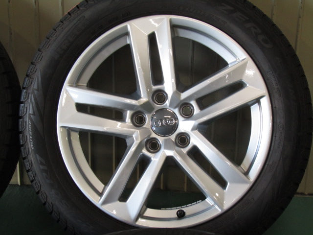 ガリキズ無しの美品・アウディ・A4・A4アバント【ホイール】アウディ　8W系　A4純正　5ダブルスポークデザイン【タイヤ】ピレリ　アイスゼロアシンメトリコ（保土ヶ谷本店）
