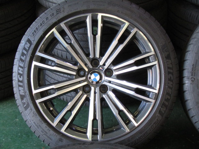 現品特価・4シリーズ・G22・G23【ホイール】BMW　G20・G21　3シリーズ　Mスポーツ純正　ダブルスポークスタイリング790M【タイヤ】ミシュラン　パイロットスポーツ4　BMW承認ランフラット（港北店）