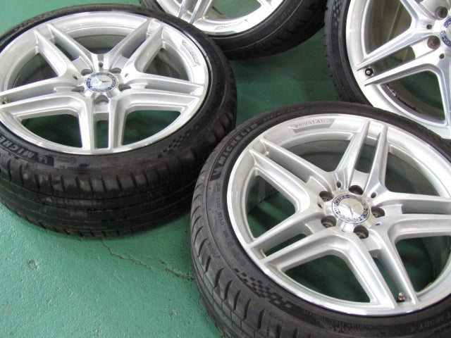 ▲発送限定品▼・Cクラス・W204・S204【ホイール】メルセデスベンツ　W204　Cクラス後期純正　AMG5スポーク【タイヤ】MINERVA（ミネルバ）F205（保土ヶ谷本店）