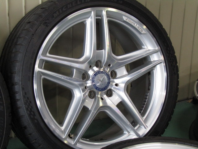 ▲発送限定品▼・Cクラス・W204・S204【ホイール】メルセデスベンツ　W204　Cクラス後期純正　AMG5スポーク【タイヤ】MINERVA（ミネルバ）F205（保土ヶ谷本店）
