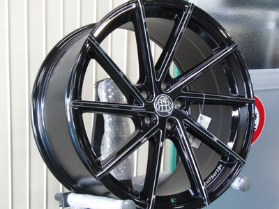 1台限定価格・Sクラス・W222・W223・Eクラス・W213・W214・CLSクラス・W257・W218・SLクラス・R230・R231【ホイール】ロルフハルトゲ　F10　ブラック＆サイドマシニング限定品【タイヤ】弊社指定輸入タイヤ（保土ヶ谷本店）