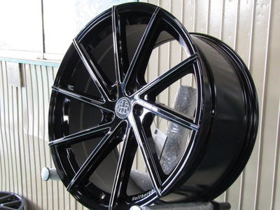1台限定価格・Sクラス・W222・W223・Eクラス・W213・W214・CLSクラス・W257・W218・SLクラス・R230・R231【ホイール】ロルフハルトゲ　F10　ブラック＆サイドマシニング限定品【タイヤ】弊社指定輸入タイヤ（保土ヶ谷本店）