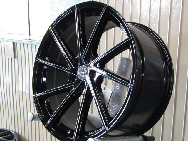 1台限定価格・Sクラス・W222・W223・Eクラス・W213・W214・CLSクラス・W257・W218・SLクラス・R230・R231【ホイール】ロルフハルトゲ　F10　ブラック＆サイドマシニング限定品【タイヤ】弊社指定輸入タイヤ（保土ヶ谷本店）