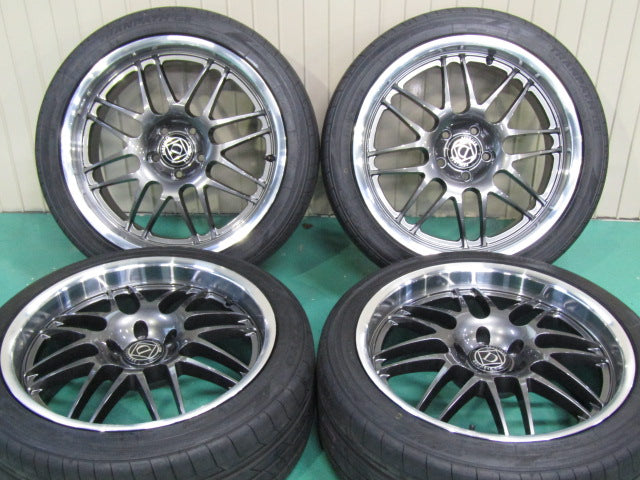 数量限定・ヴェルファイア・クラウン・GS・CX-・エクストレイル【ホイール】嘉衛門オリジナル　Kフォース　DEEP（ディープ）ハイパーブラック【タイヤ】弊社指定輸入タイヤ（港北店）