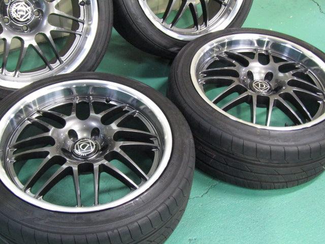 数量限定・ヴェルファイア・クラウン・GS・CX-・エクストレイル【ホイール】嘉衛門オリジナル　Kフォース　DEEP（ディープ）ハイパーブラック【タイヤ】弊社指定輸入タイヤ（港北店）