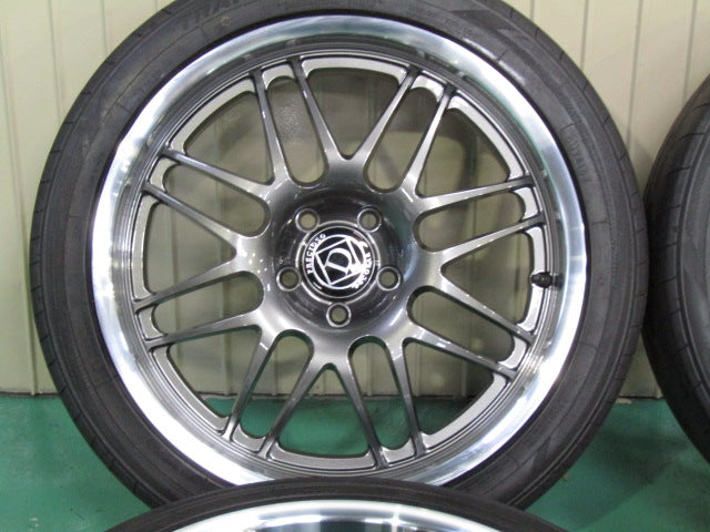 数量限定・ヴェルファイア・クラウン・GS・CX-・エクストレイル【ホイール】嘉衛門オリジナル　Kフォース　DEEP（ディープ）ハイパーブラック【タイヤ】弊社指定輸入タイヤ（港北店）