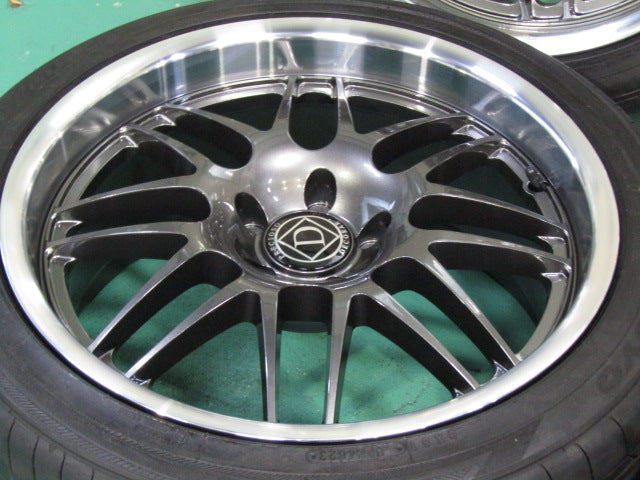 数量限定・ヴェルファイア・クラウン・GS・CX-・エクストレイル【ホイール】嘉衛門オリジナル　Kフォース　DEEP（ディープ）ハイパーブラック【タイヤ】弊社指定輸入タイヤ（港北店）