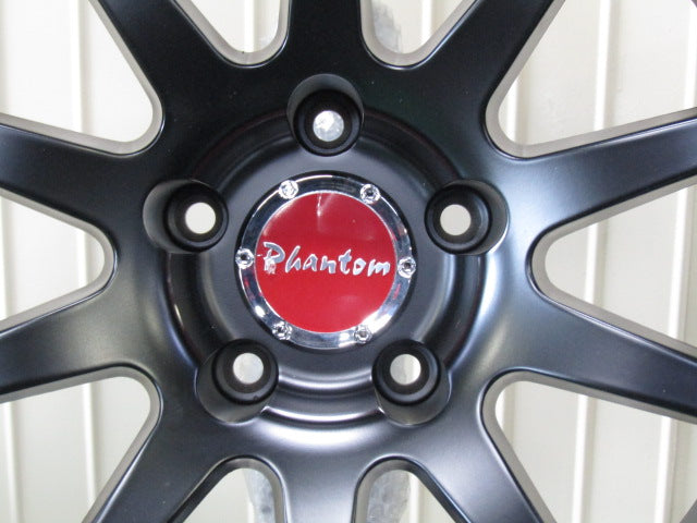 ▲発送限定品▼・国産車の汎用に・ドリケツにも【ホイール】Phantom （ファントム）X　マットブラック【タイヤ】無し（港北店）