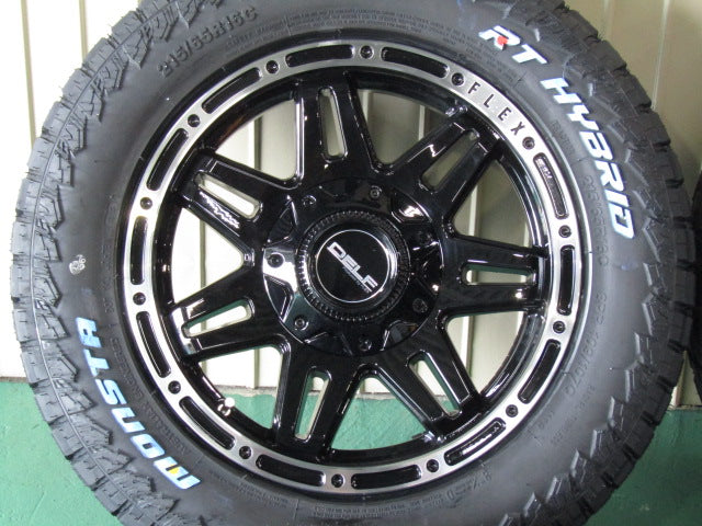 限定価格・ハイエース・レジアスエース【ホイール】FLEXAUTO（フレックスオート）オリジナル　DELF-04【タイヤ】MONSTA（モンスタ）RT-HYBRID　109/107Q（保土ヶ谷本店）