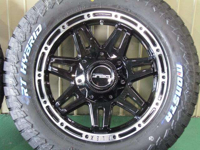 限定価格・ハイエース・レジアスエース【ホイール】FLEXAUTO（フレックスオート）オリジナル　DELF-04【タイヤ】MONSTA（モンスタ）RT-HYBRID　109/107Q（保土ヶ谷本店）