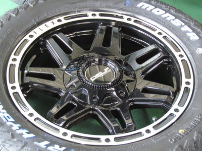 限定価格・ハイエース・レジアスエース【ホイール】FLEXAUTO（フレックスオート）オリジナル　DELF-04【タイヤ】MONSTA（モンスタ）RT-HYBRID　109/107Q（保土ヶ谷本店）