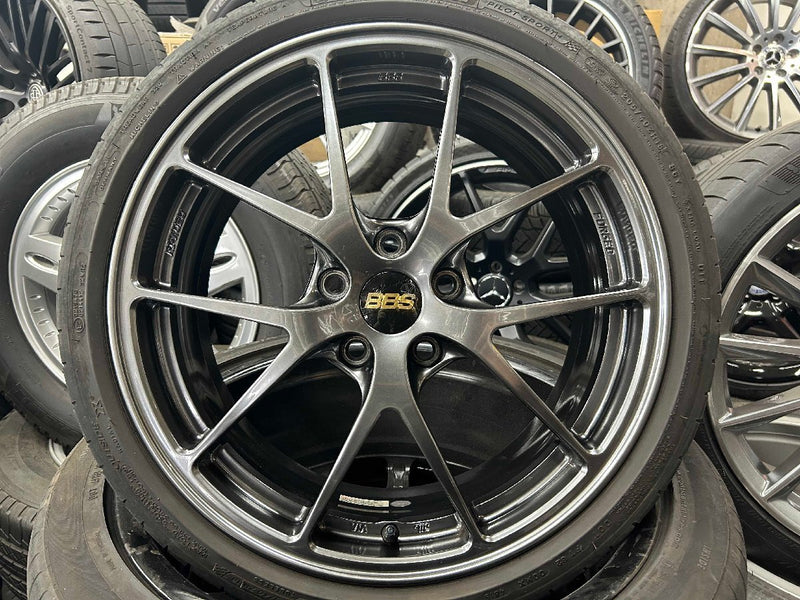 夏セット　新品タイヤ付きで鍛造・軽量のBBSに　【アルミ】BBS　RI-A　RI-A020　【タイヤ】ピレリ　POWERGY　パワジー　（世田谷店）