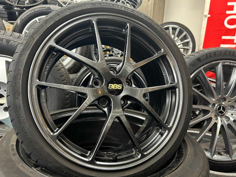 夏セット　新品タイヤ付きで鍛造・軽量のBBSに　【アルミ】BBS　RI-A　RI-A020　【タイヤ】ピレリ　POWERGY　パワジー　（世田谷店）