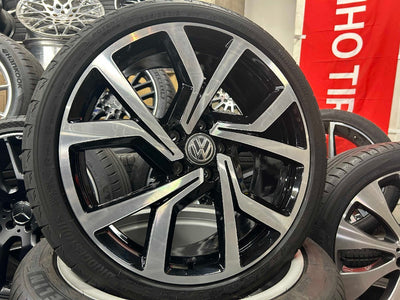 夏セット　インチアップや展示車両にいかが　【アルミ】VW　フォルクスワーゲン　ゴルフ7　GTI　パフォーマンス純正　【タイヤ】ブリヂストン　ポテンザS005　AO　パンク修理有　(世田谷店)