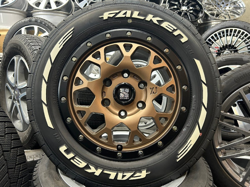 夏セット　インチアップやタイヤ交換にいかが　【アルミ】XTREME-J　XJ04　【タイヤ】FALKEN　W11　109/107　バン用タイヤ　2023年製　(世田谷店)