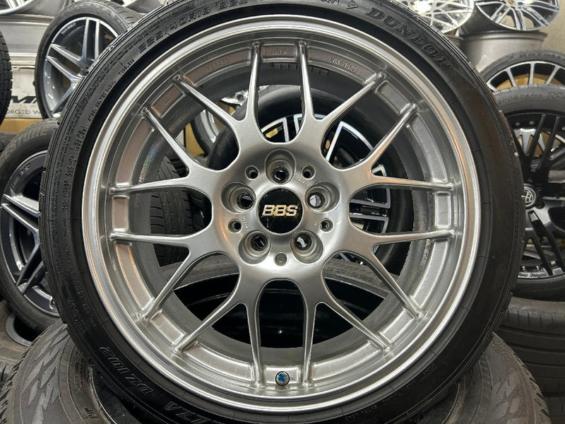 夏セット　鍛造で人気のBBS　インチアップや足元から軽量化　【アルミ】BBS　RGR　RG747H　【タイヤ】中古　ダンロップ　ディレッザDZ102　2023年製　(世田谷店)