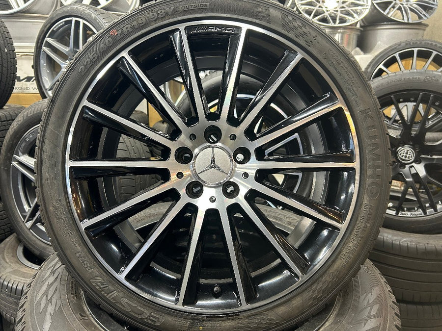 Amazon | 中古 スタッドレスタイヤホイール 4本セット 18インチ 7.5J +49 225/45R18 95Q メルセデスベンツ 純正  ホイール A67178 | タイヤ・ホイールセット | 車＆バイク